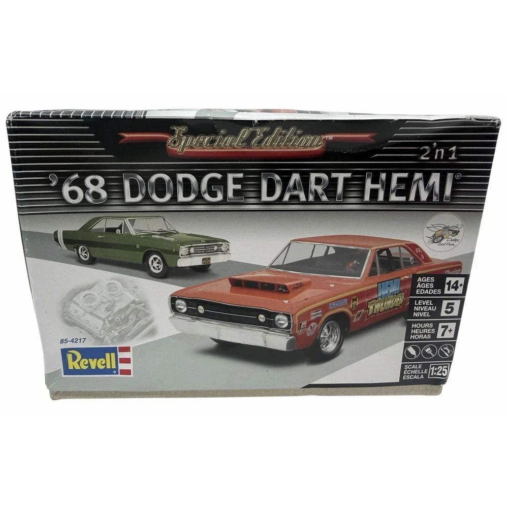 Revell '68 Dodge Dart HEMI 2'n1 1:25 Model Kit #85-4217 Open Box Complete